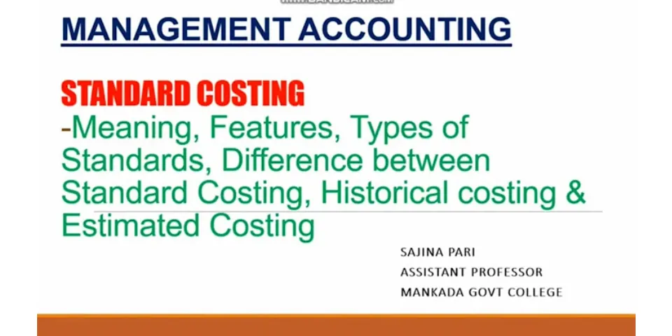 Difference between standard costing and absorption costing