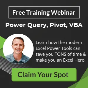 Free Excel Training Webinar Modern Power Tools