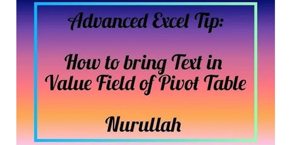 Excel show value as text