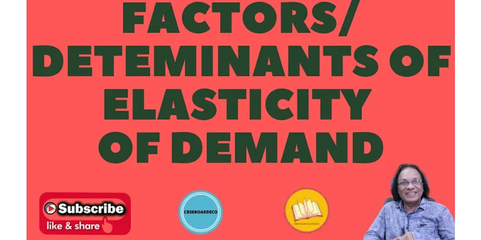 Four factors that affect price elasticity of demand
