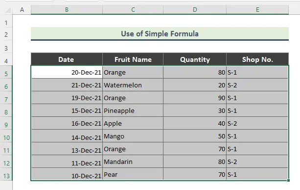 Use Simple Formula to Highlight Row If Cell Contains Any Text