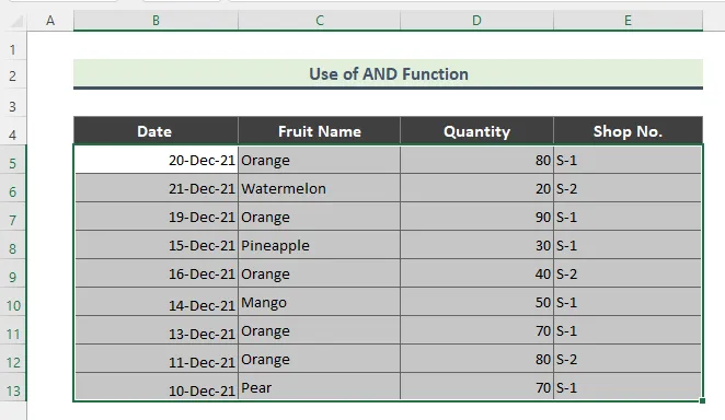 Insert AND Function to Highlight Row If Cell Contains Any Text