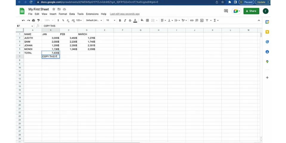How do I apply a row to a formula in Google Sheets?