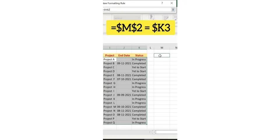 How do I apply conditional formatting to an entire row based on one cell Excel?