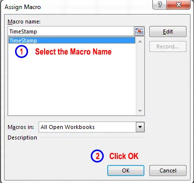 Assigning a macro to a button