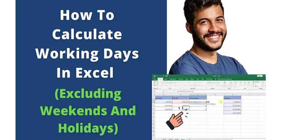 How do I calculate business days excluding holidays in Excel?