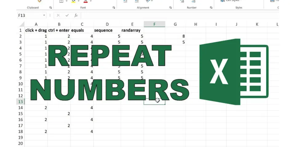 How do i copy the same number down a column in Excel