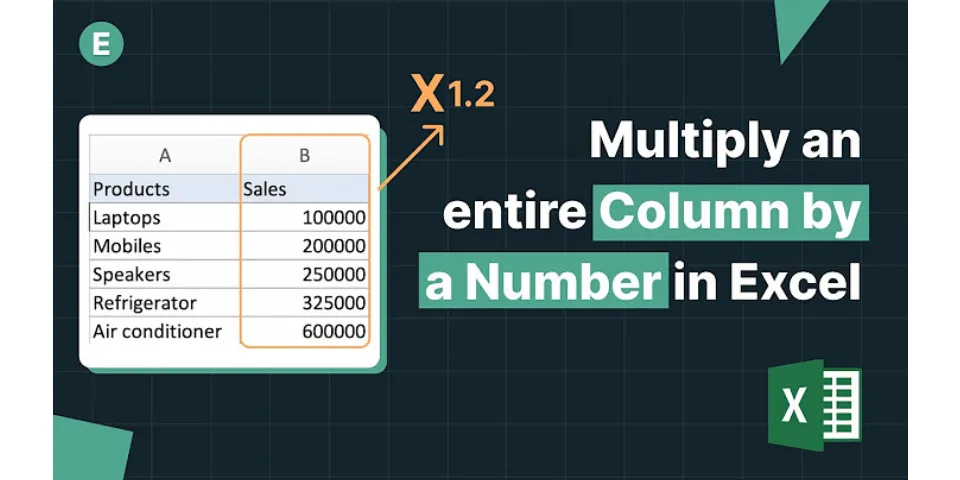 How do I multiply multiple cells in Excel by a number?