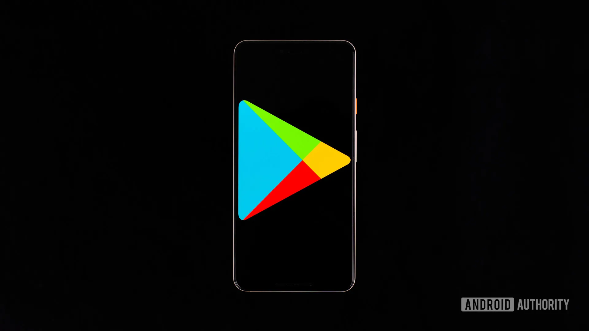 Google Play Store on smartphone stock photo 1