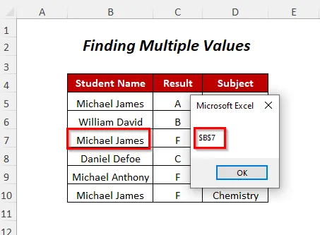 finding multiple values