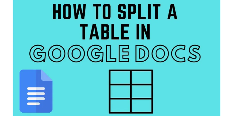 How do I split a column in a table in Google Docs?