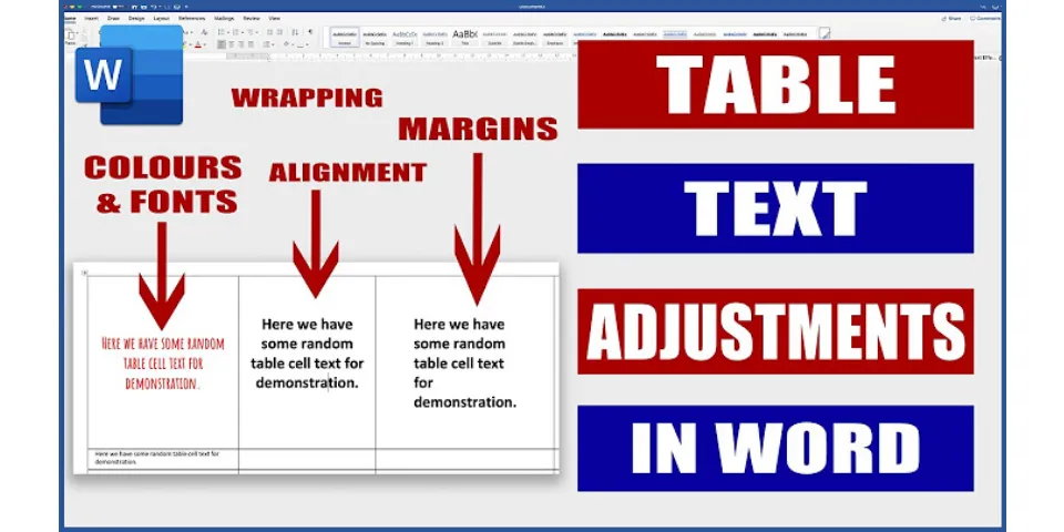 How do I wrap text in a table in Word for Mac?