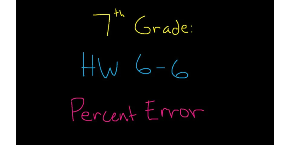 How do we calculate percentage error?