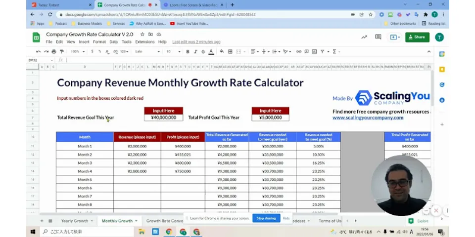 How do you calculate monthly growth rate from annual growth rate in Excel?