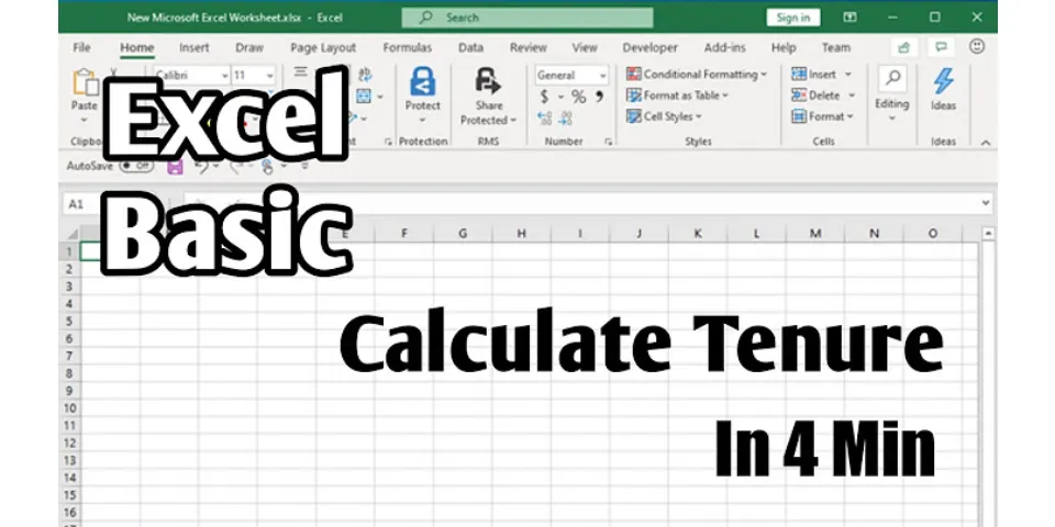 How do you calculate tenure in Excel with months and years?