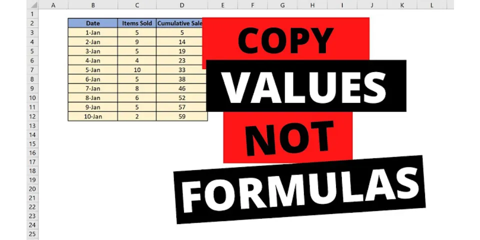 How do you copy values in Excel after formula?