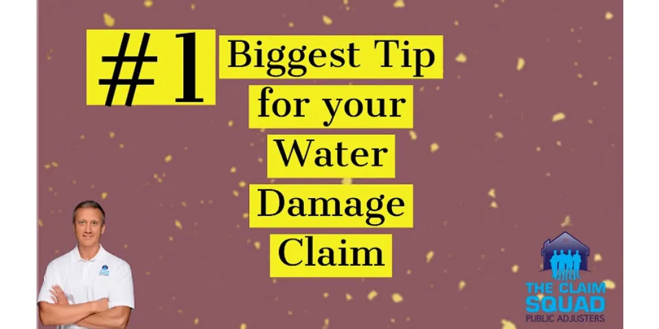 How do you deal with an insurance adjuster after water damage?