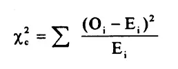 The chi-square formula.