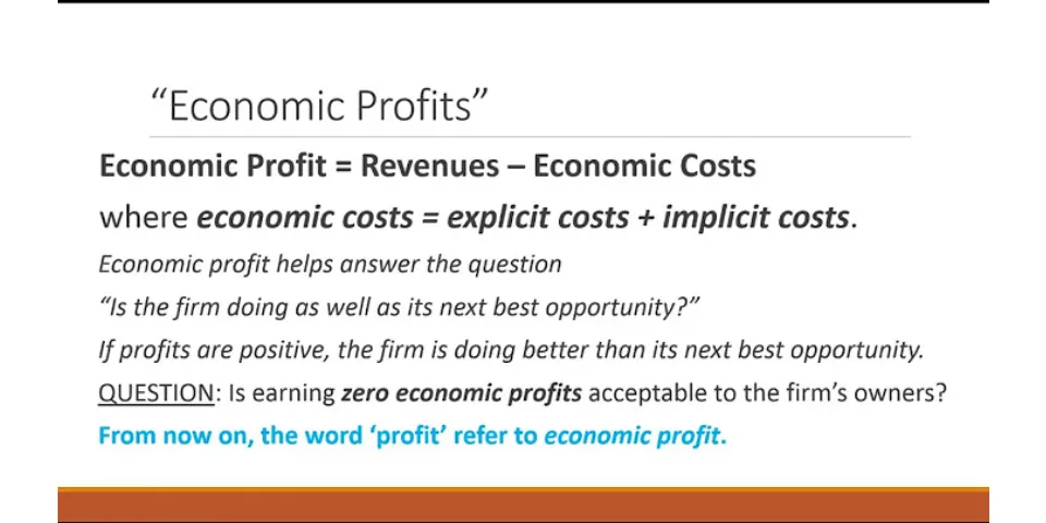 How is economic profit measured?