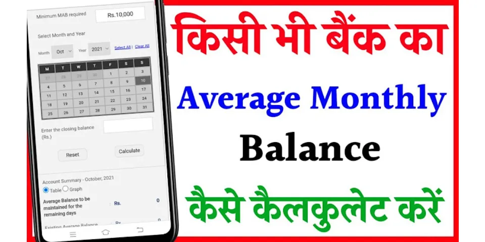 How is the average monthly balance calculated?