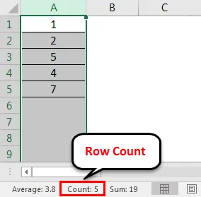Row count example 1-2