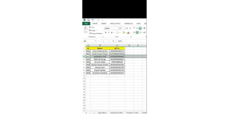How to add a new blank record in Excel