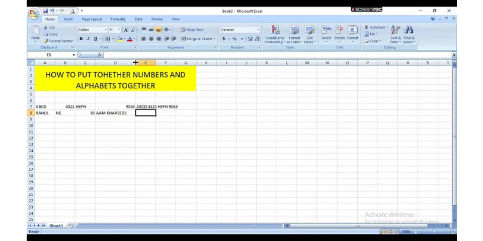 How to add letters to a sequence of numbers in Excel