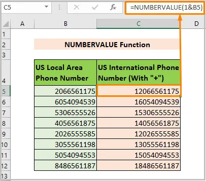 Using NUMBERVALUE Function