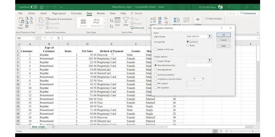 How to analyze data in Excel spreadsheet