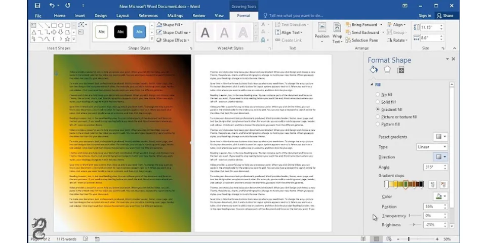 How to apply fill color in Word