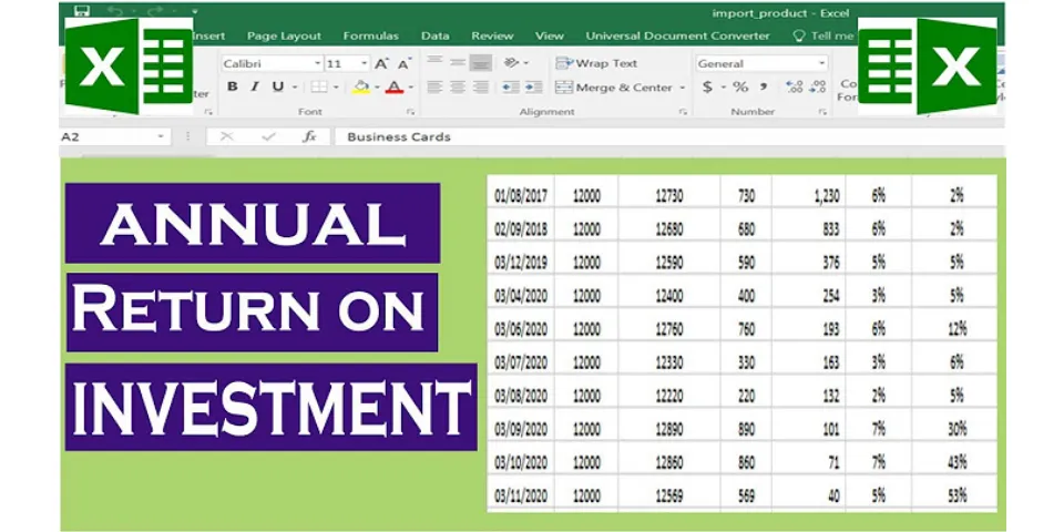 How to calculate annual return on investment