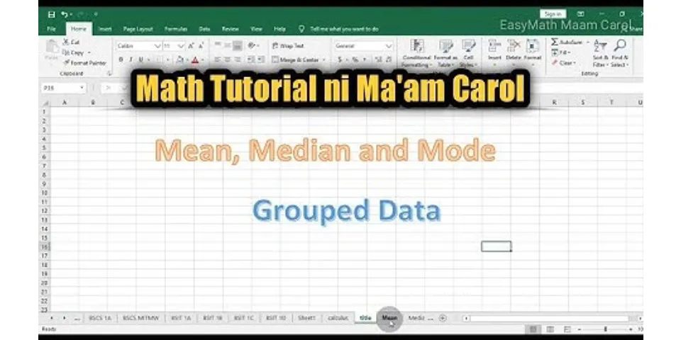 how to calculate mean, median and mode for grouped data in excel