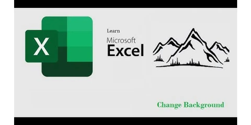 How to change background in Excel Sheet