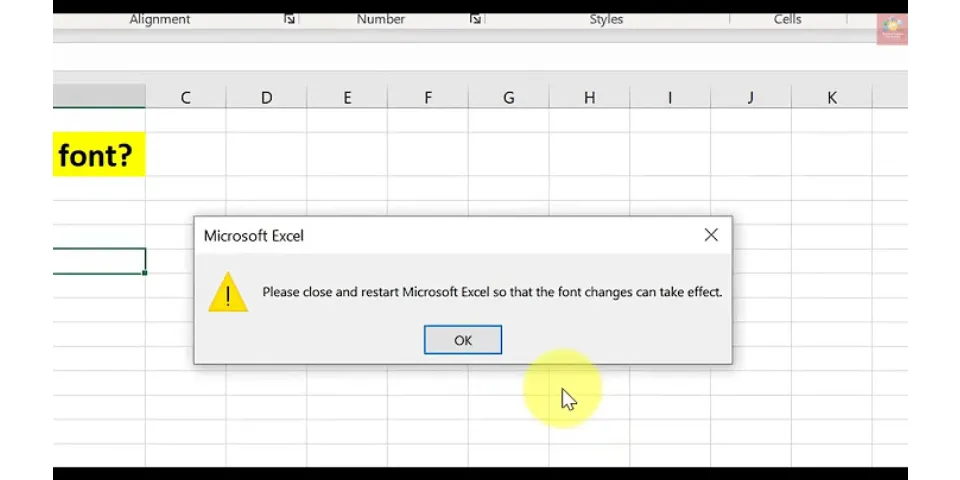 How to change default font in existing Excel workbook