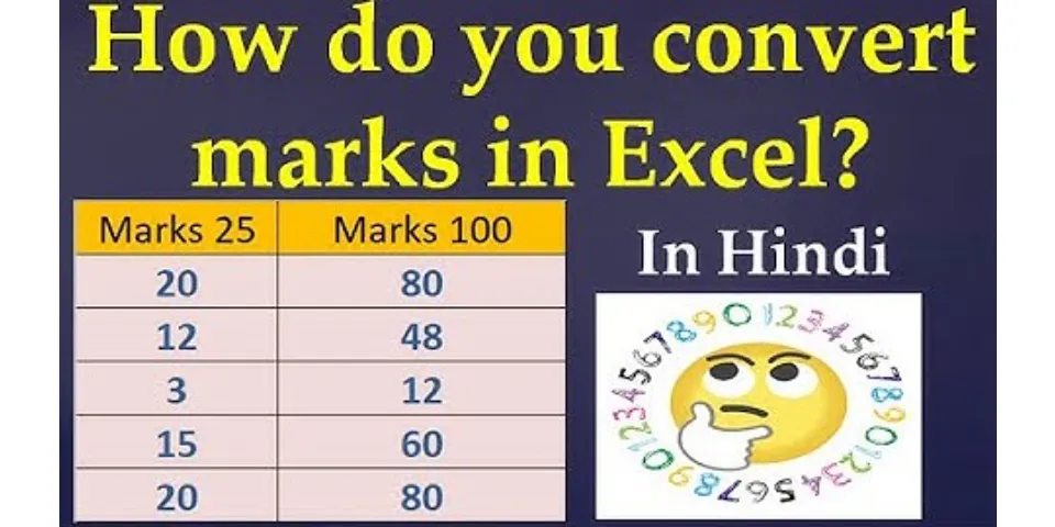 How to convert 100 marks to 80 marks