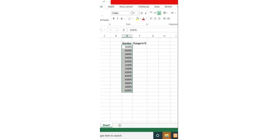 How to convert percentage to number in Excel