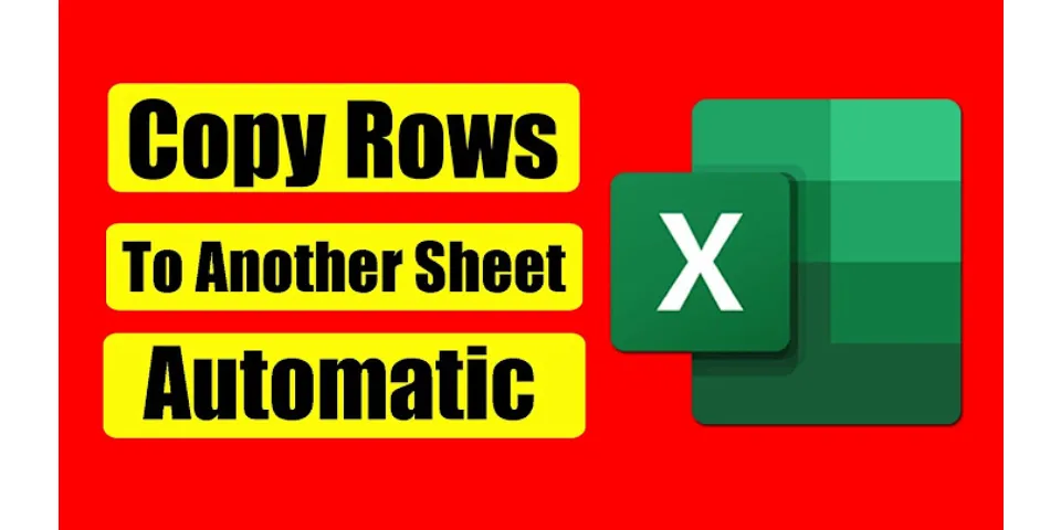 How to copy rows from one sheet to another in Excel using formula