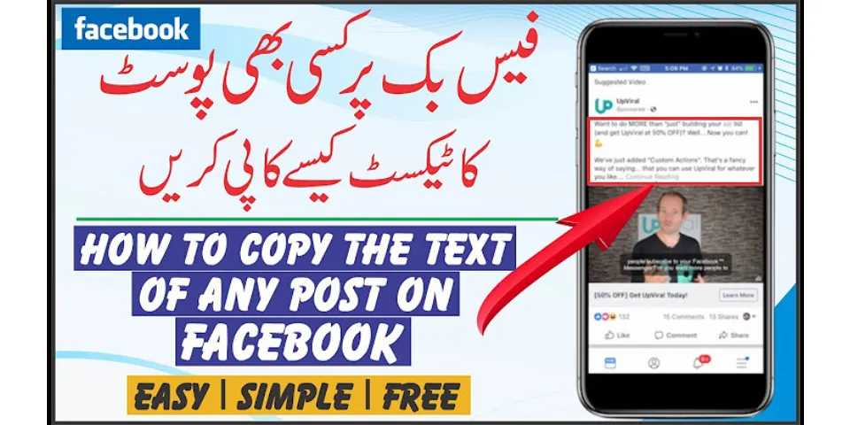 How to copy text from Facebook post on Android