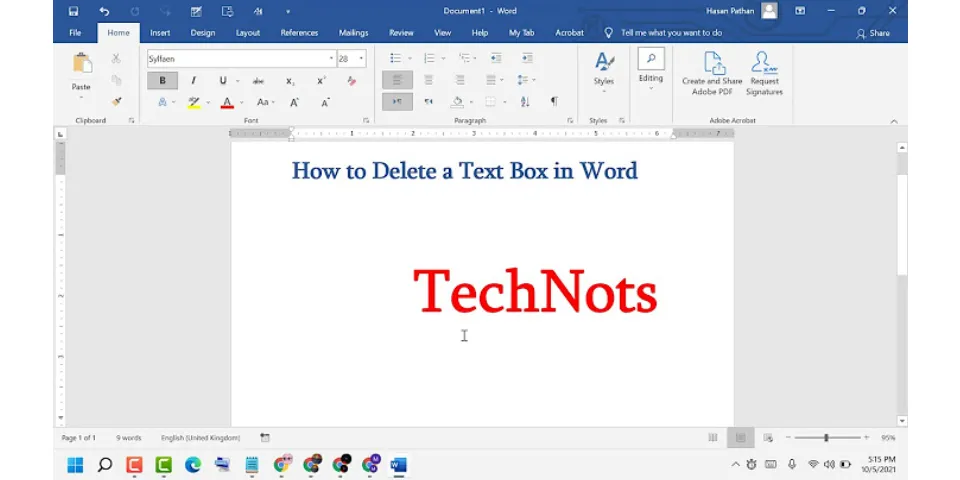 How to delete a text box in Word on Mac