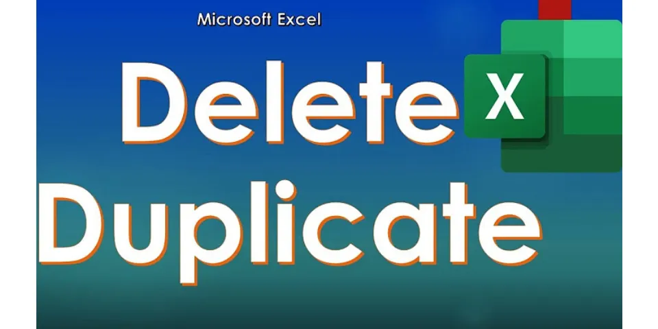 How to delete duplicate rows in Excel