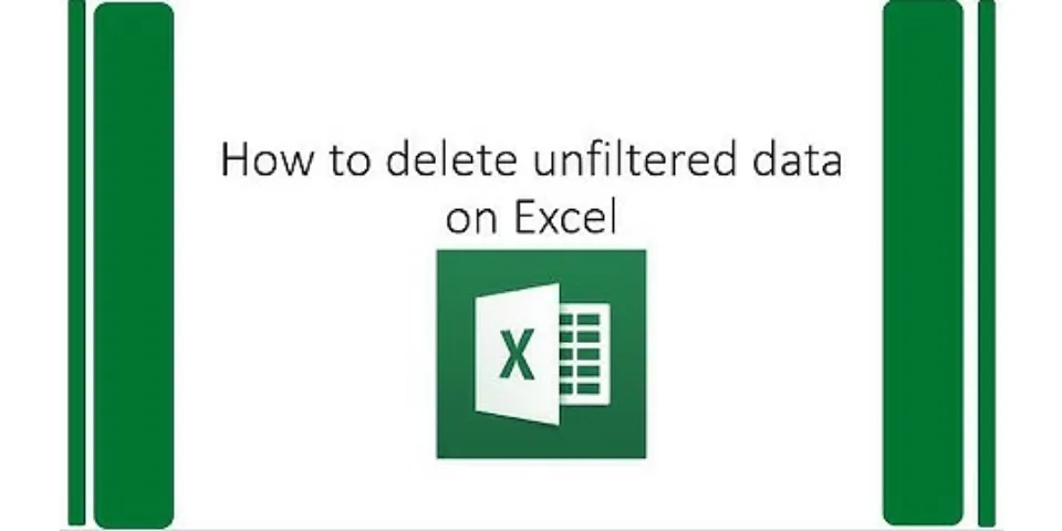 How to delete filtered out rows in Excel