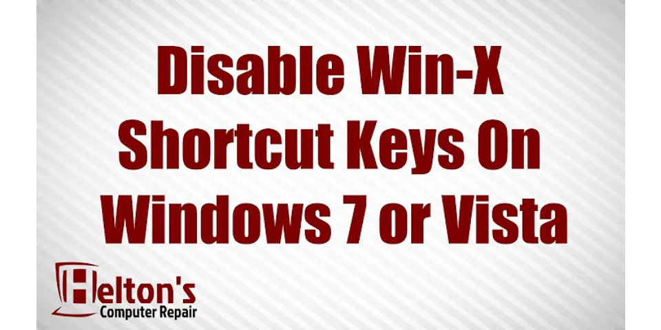 How to enable keyboard shortcuts in Windows 7
