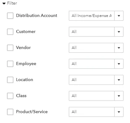 Filter Reports by Variables in QuickBooks Online