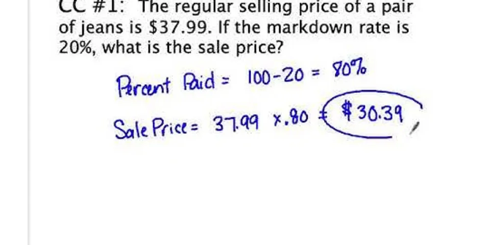 How to find the sale price in math