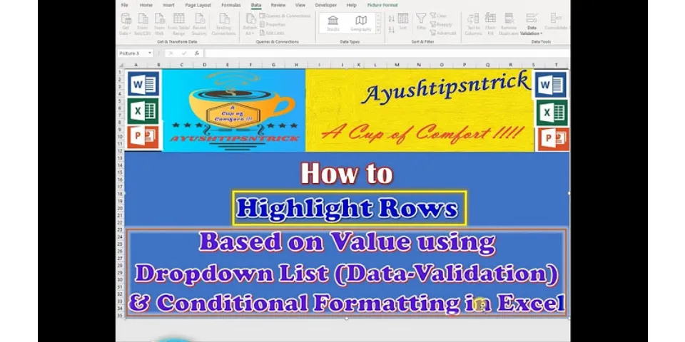 How to highlight rows based on drop down list in Google Sheets