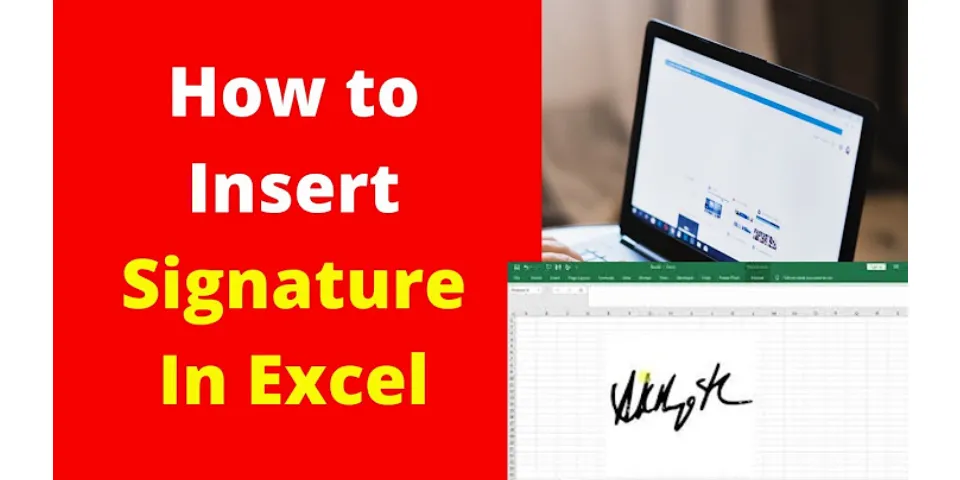 How to insert signature in Excel on iPad