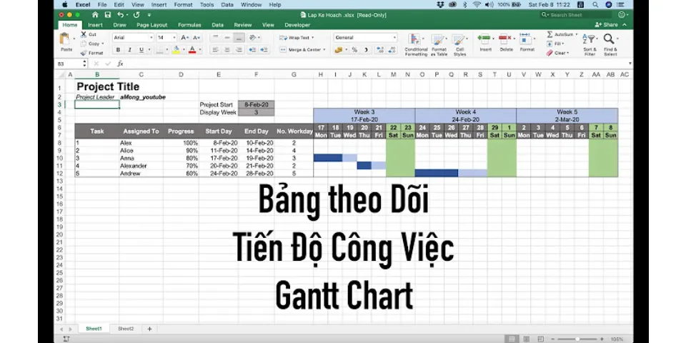 How to make a Gantt chart in Excel Mac