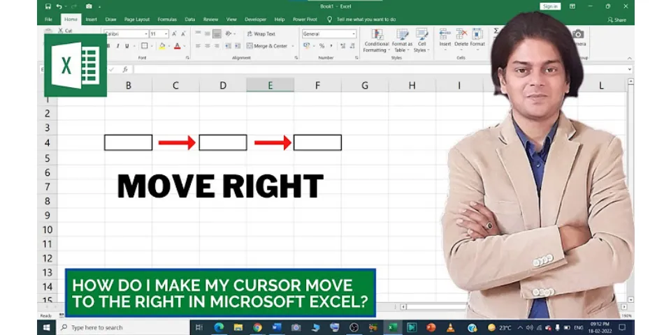 How to move cursor in Excel with arrows