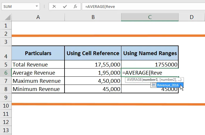 How to create a Named Range in Excel 7