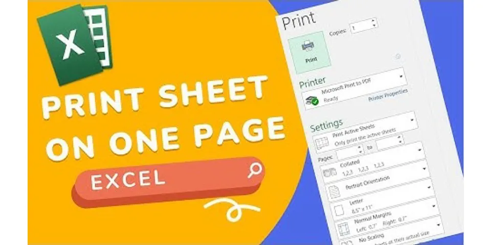 How to print Excel spreadsheet on one page Landscape